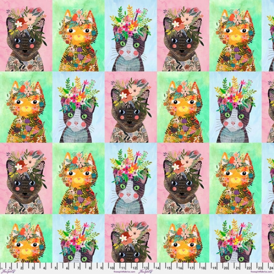 Patchwork Baumwolle - Mia Charro - More Floral Kitties - Multi - Floral Pets
